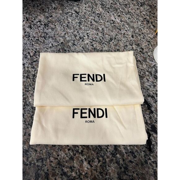 Fendi White Leather Low Top Fendi Logo Print Blue SZ 11 Sneakers - SAL 325571 main image 5